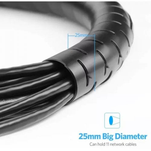 Купити Кабельний органайзер Ugreen LP121 Protection Tube DIA 25mm 5m (30820) Black - ціна в Києві, Львові, Вінниці, Хмельницькому, Франківську, Україні | інтернет-магазин TELEMART.UA фото