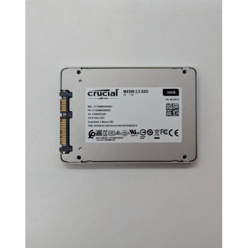 Ssd-диск Crucial MX500 TLC 1TB 2.5" (CT1000MX500SSD1) (Відновлено продавцем, 675374) купити з перевіркою сумісності: огляд, характеристики, ціна у Києві, Львові, Вінниці, Хмельницькому, Івано-Франківську, Україні | інтернет-магазин TELEMART.UA фото