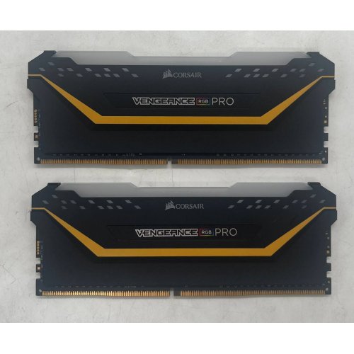 Озп Corsair DDR4 16GB (2x8GB) 3200Mhz Vengeance RGB Pro Black TUF Gaming Edition (CMW16GX4M2C3200C16-TUF) (Відновлено продавцем, 675376) купити з перевіркою сумісності: огляд, характеристики, ціна у Києві, Львові, Вінниці, Хмельницькому, Івано-Франківську, Україні | інтернет-магазин TELEMART.UA фото