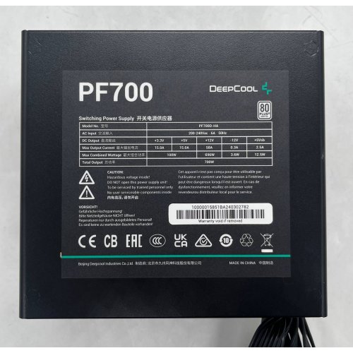 Купить Блок питания Deepcool PF700 700W (R-PF700D-HA0B-EU) (Восстановлено продавцом, 675400) с проверкой совместимости: обзор, характеристики, цена в Киеве, Днепре, Одессе, Харькове, Украине | интернет-магазин TELEMART.UA фото