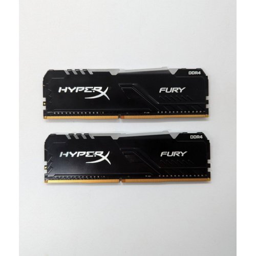 Озп HyperX DDR4 16GB (2x8GB) 3200Mhz Fury RGB (HX432C16FB3AK2/16) (Відновлено продавцем, 675486) купити з перевіркою сумісності: огляд, характеристики, ціна у Києві, Львові, Вінниці, Хмельницькому, Івано-Франківську, Україні | інтернет-магазин TELEMART.UA фото