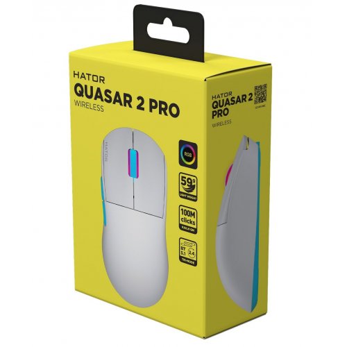 Фото Миша HATOR Quasar 2 Pro Wireless (HTM561WC) White/Cerulean