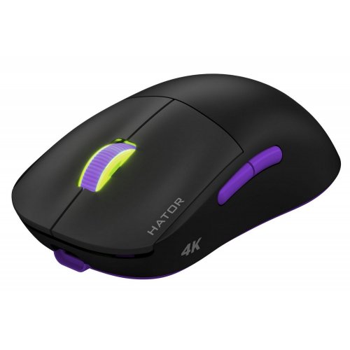 Купити Миша HATOR Quasar 2 Ultra 4K Wireless (HTM570BL) Black/Lilac - ціна в Києві, Львові, Вінниці, Хмельницькому, Франківську, Україні | інтернет-магазин TELEMART.UA фото