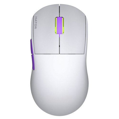 Купити Миша HATOR Quasar 2 Ultra 4K Wireless (HTM571WL) White/Lilac - ціна в Києві, Львові, Вінниці, Хмельницькому, Франківську, Україні | інтернет-магазин TELEMART.UA фото