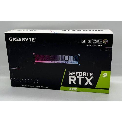 Відеокарта Gigabyte GeForce RTX 3090 VISION OC 24576MB (GV-N3090VISION OC-24GD) (Відновлено продавцем, 675852) купити з перевіркою сумісності: огляд, характеристики, ціна у Києві, Львові, Вінниці, Хмельницькому, Івано-Франківську, Україні | інтернет-магазин TELEMART.UA фото