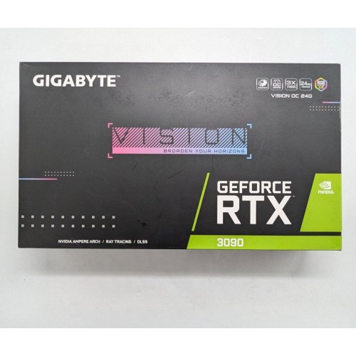 Купить Видеокарта Gigabyte GeForce RTX 3090 VISION OC 24576MB (GV-N3090VISION OC-24GD) (Восстановлено продавцом, 675877) с проверкой совместимости: обзор, характеристики, цена в Киеве, Днепре, Одессе, Харькове, Украине | интернет-магазин TELEMART.UA фото