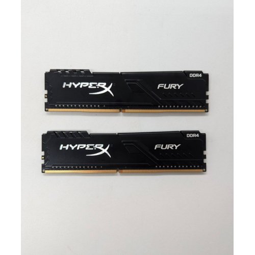 Озп HyperX DDR4 16GB (2x8GB) 2666Mhz Fury Black (HX426C16FB3K2/16) (Відновлено продавцем, 676662) купити з перевіркою сумісності: огляд, характеристики, ціна у Києві, Львові, Вінниці, Хмельницькому, Івано-Франківську, Україні | інтернет-магазин TELEMART.UA фото