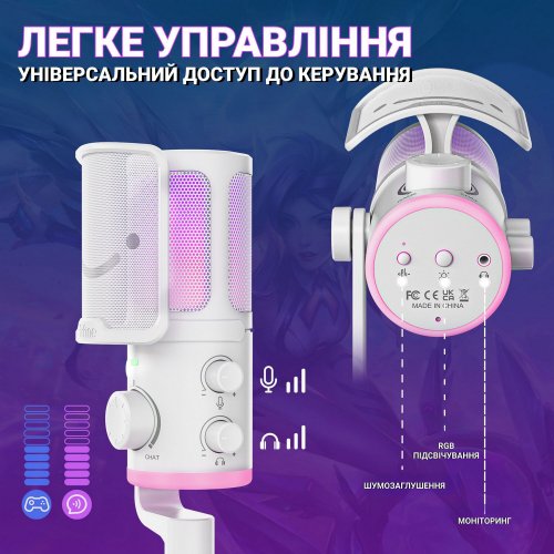 Купить Микрофон Fifine TAM6 White - цена в Харькове, Киеве, Днепре, Одессе
в интернет-магазине Telemart фото