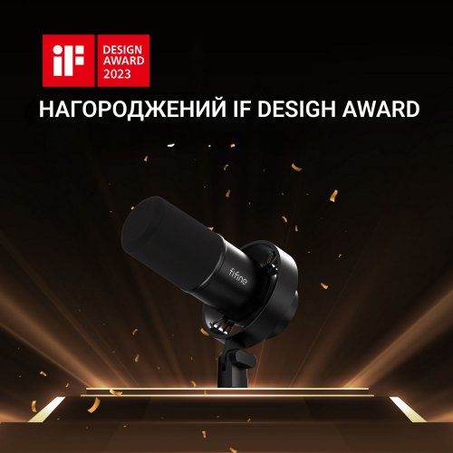 Купити Мікрофон Fifine T688 Black - ціна в Києві, Львові, Вінниці, Хмельницькому, Франківську, Україні | інтернет-магазин TELEMART.UA фото