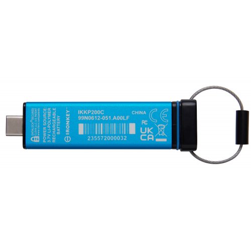 Купить Накопитель Kingston IronKey Keypad 200 32GB USB 3.2 Type-C (IKKP200C/32GB) Blue - цена в Харькове, Киеве, Днепре, Одессе
в интернет-магазине Telemart фото