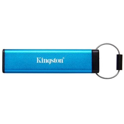 Купити Накопичувач Kingston IronKey Keypad 200 64GB USB 3.2 Type-C (IKKP200C/64GB) Blue - ціна в Києві, Львові, Вінниці, Хмельницькому, Франківську, Україні | інтернет-магазин TELEMART.UA фото