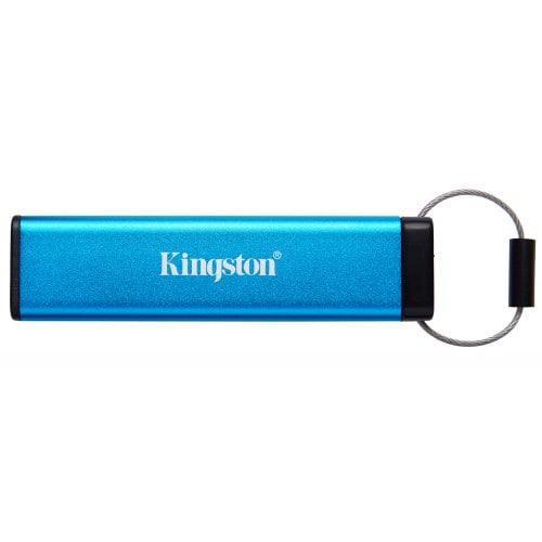 Купити Накопичувач Kingston IronKey Keypad 200 128GB USB 3.2 Type-C (IKKP200C/128GB) Blue - ціна в Києві, Львові, Вінниці, Хмельницькому, Франківську, Україні | інтернет-магазин TELEMART.UA фото