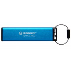 Накопитель Kingston IronKey Keypad 200 512GB USB 3.2 Type-C (IKKP200C/512GB) Blue