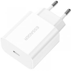 Сетевое зарядное устройство Essager Vanjane Travel USB Type-C 20W (ECTC-FJB02-P) White