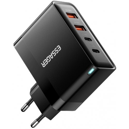 Купить Сетевое зарядное устройство Essager Grace GaN Travel 2 x USB + 2 x USB Type-C 100W (ECT2CA-QYB01-Z) Black - цена в Харькове, Киеве, Днепре, Одессе
в интернет-магазине Telemart фото