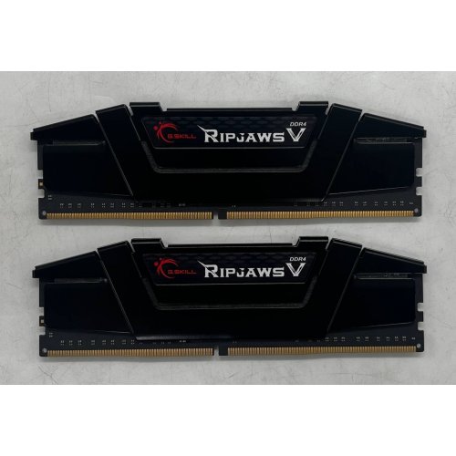 Купить Озу G.Skill DDR4 16GB (2x8GB) 3600Mhz Ripjaws V Black (F4-3600C18D-16GVK) (Восстановлено продавцом, 676771) с проверкой совместимости: обзор, характеристики, цена в Киеве, Днепре, Одессе, Харькове, Украине | интернет-магазин TELEMART.UA фото