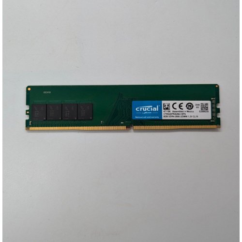 Озп Crucial DDR4 8GB 2666Mhz (CT8G4DFRA266) (Відновлено продавцем, 676841) купити з перевіркою сумісності: огляд, характеристики, ціна у Києві, Львові, Вінниці, Хмельницькому, Івано-Франківську, Україні | інтернет-магазин TELEMART.UA фото