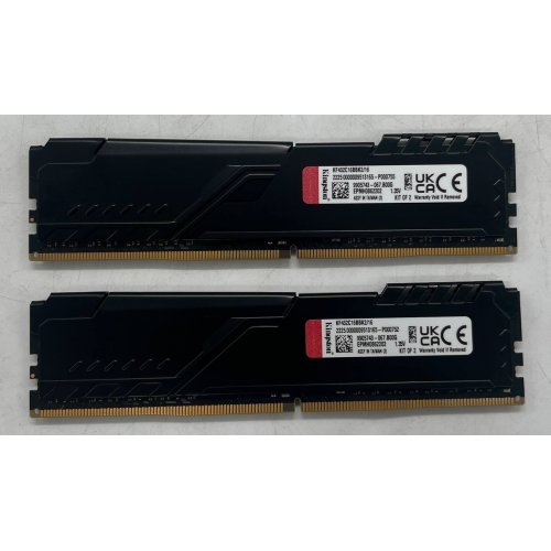 Купить Озу Kingston DDR4 16GB (2x8GB) 3200Mhz FURY Beast Black (KF432C16BBK2/16) (Восстановлено продавцом, 677027) с проверкой совместимости: обзор, характеристики, цена в Киеве, Днепре, Одессе, Харькове, Украине | интернет-магазин TELEMART.UA фото