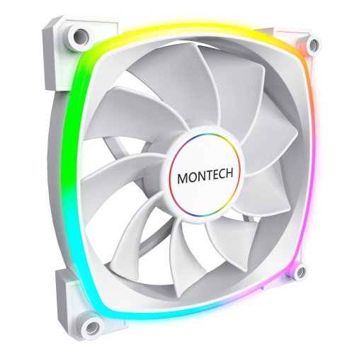 Набір кулерів Montech RX120 PWM 3 in 1 White купити з перевіркою сумісності: огляд, характеристики, ціна у Києві, Львові, Вінниці, Хмельницькому, Івано-Франківську, Україні | інтернет-магазин TELEMART.UA фото