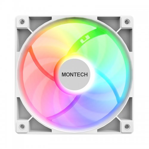 Кулер для корпуса Montech GF120 ARGB PWM White купити з перевіркою сумісності: огляд, характеристики, ціна у Києві, Львові, Вінниці, Хмельницькому, Івано-Франківську, Україні | інтернет-магазин TELEMART.UA фото