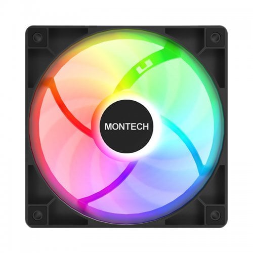 Купить Набор кулеров Montech GF120 ARGB PWM 3 in 1 Black с проверкой совместимости: обзор, характеристики, цена в Киеве, Днепре, Одессе, Харькове, Украине | интернет-магазин TELEMART.UA фото