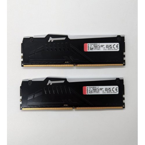 Озп Kingston DDR5 16GB (2x8GB) 5600Mhz FURY Beast RGB (KF556C36BBEAK2-16) (Відновлено продавцем, 677113) купити з перевіркою сумісності: огляд, характеристики, ціна у Києві, Львові, Вінниці, Хмельницькому, Івано-Франківську, Україні | інтернет-магазин TELEMART.UA фото