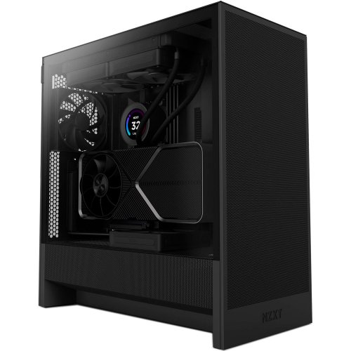 Корпус NZXT H5 Flow без БЖ (CC-H52FB-01) Black купити з перевіркою сумісності: огляд, характеристики, ціна у Києві, Львові, Вінниці, Хмельницькому, Івано-Франківську, Україні | інтернет-магазин TELEMART.UA фото