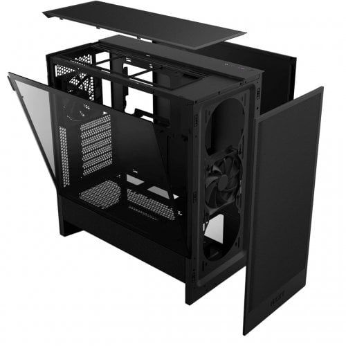 Корпус NZXT H5 Flow без БЖ (CC-H52FB-01) Black купити з перевіркою сумісності: огляд, характеристики, ціна у Києві, Львові, Вінниці, Хмельницькому, Івано-Франківську, Україні | інтернет-магазин TELEMART.UA фото