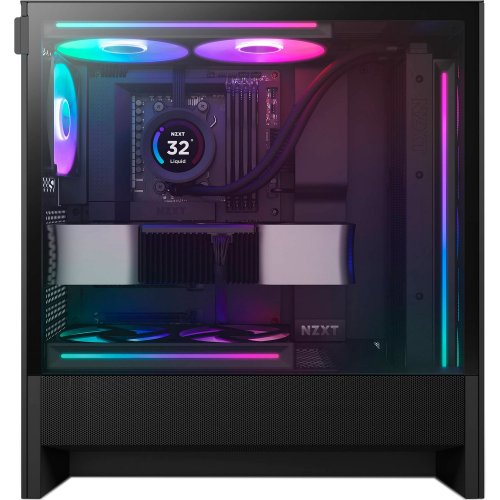 Купить Корпус NZXT H5 Flow RGB без БП (CC-H52FB-R1) Black с проверкой совместимости: обзор, характеристики, цена в Киеве, Днепре, Одессе, Харькове, Украине | интернет-магазин TELEMART.UA фото