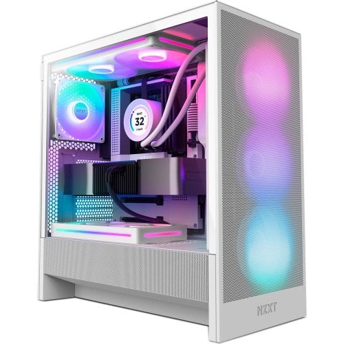 Купить Корпус NZXT H5 Flow RGB без БП (CC-H52FW-R1) White с проверкой совместимости: обзор, характеристики, цена в Киеве, Днепре, Одессе, Харькове, Украине | интернет-магазин TELEMART.UA фото