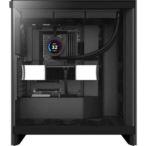 Корпус NZXT H7 Flow без БЖ (CM-H72FB-01) Black купити з перевіркою сумісності: огляд, характеристики, ціна у Києві, Львові, Вінниці, Хмельницькому, Івано-Франківську, Україні | інтернет-магазин TELEMART.UA фото