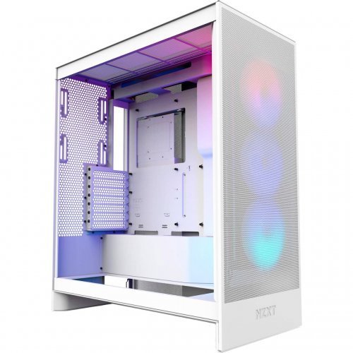 Корпус NZXT H7 Flow RGB без БЖ (CM-H72FW-R1) White купити з перевіркою сумісності: огляд, характеристики, ціна у Києві, Львові, Вінниці, Хмельницькому, Івано-Франківську, Україні | інтернет-магазин TELEMART.UA фото