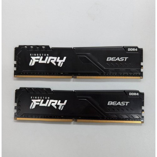 Купить Озу Kingston DDR4 16GB (2x8GB) 3200Mhz FURY Beast Black (KF432C16BBK2/16) (Восстановлено продавцом, 677149) с проверкой совместимости: обзор, характеристики, цена в Киеве, Днепре, Одессе, Харькове, Украине | интернет-магазин TELEMART.UA фото