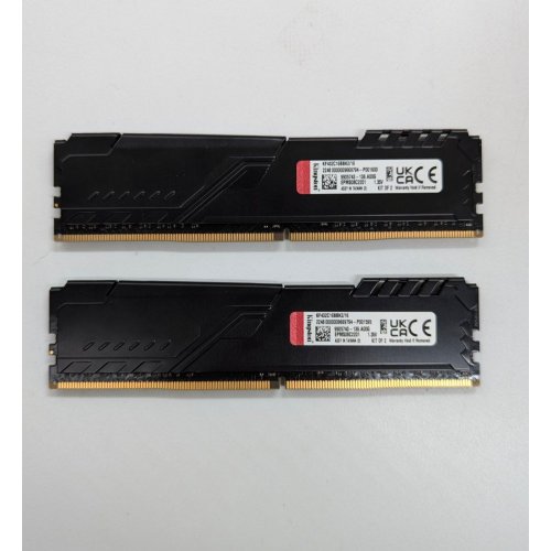 Купить Озу Kingston DDR4 16GB (2x8GB) 3200Mhz FURY Beast Black (KF432C16BBK2/16) (Восстановлено продавцом, 677149) с проверкой совместимости: обзор, характеристики, цена в Киеве, Днепре, Одессе, Харькове, Украине | интернет-магазин TELEMART.UA фото