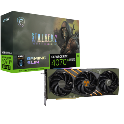 Фото MSI GeForce RTX 4070 Ti SUPER GAMING SLIM Stalker 2 Edition 16384MB (RTX 4070 Ti SUPER 16G GAMING SLIM STALKER 2 EDITION)