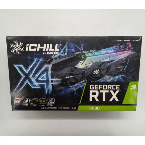 Відеокарта Inno3D GeForce RTX 3090 ICHILL X4 24576MB (C30904-246XX-1880VA36) (Відновлено продавцем, 677410) купити з перевіркою сумісності: огляд, характеристики, ціна у Києві, Львові, Вінниці, Хмельницькому, Івано-Франківську, Україні | інтернет-магазин TELEMART.UA фото