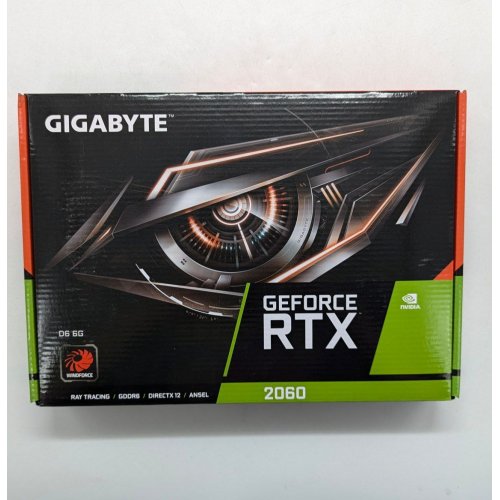 Купить Видеокарта Gigabyte GeForce RTX 2060 D6 6144MB (GV-N2060D6-6GD) (Восстановлено продавцом, 677429) с проверкой совместимости: обзор, характеристики, цена в Киеве, Днепре, Одессе, Харькове, Украине | интернет-магазин TELEMART.UA фото