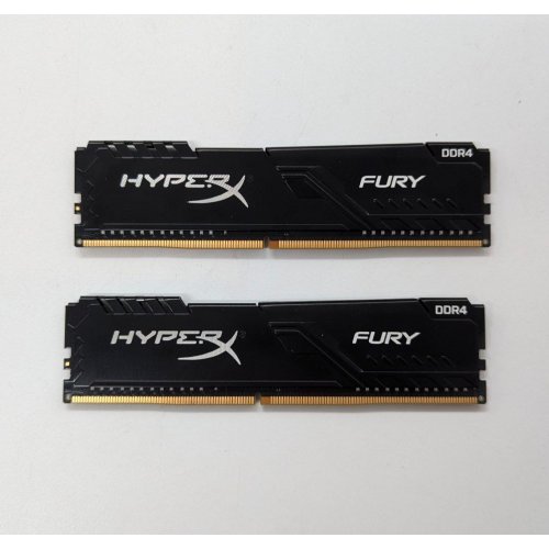 Купить Озу HyperX DDR4 16GB (2x8GB) 3200Mhz Fury Black (HX432C16FB3K2/16) (Восстановлено продавцом, 677523) с проверкой совместимости: обзор, характеристики, цена в Киеве, Днепре, Одессе, Харькове, Украине | интернет-магазин TELEMART.UA фото