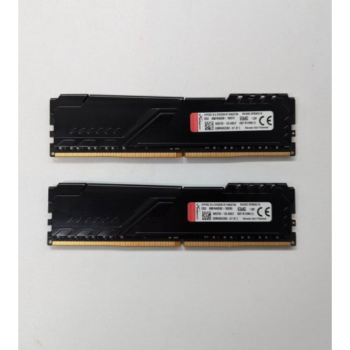 Озп HyperX DDR4 16GB (2x8GB) 3200Mhz Fury Black (HX432C16FB3K2/16) (Відновлено продавцем, 677523) купити з перевіркою сумісності: огляд, характеристики, ціна у Києві, Львові, Вінниці, Хмельницькому, Івано-Франківську, Україні | інтернет-магазин TELEMART.UA фото