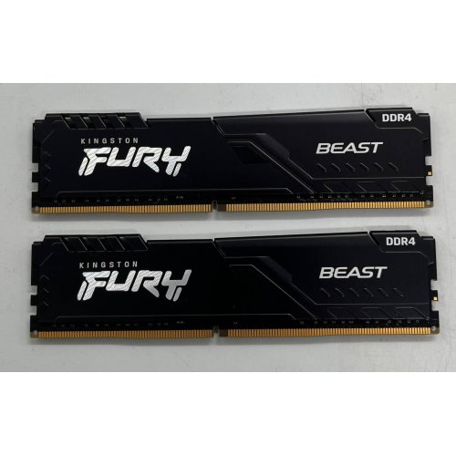 Озп Kingston DDR4 16GB (2x8GB) 3600Mhz FURY Beast Black (KF436C17BBK2/16) (Відновлено продавцем, 677525) купити з перевіркою сумісності: огляд, характеристики, ціна у Києві, Львові, Вінниці, Хмельницькому, Івано-Франківську, Україні | інтернет-магазин TELEMART.UA фото