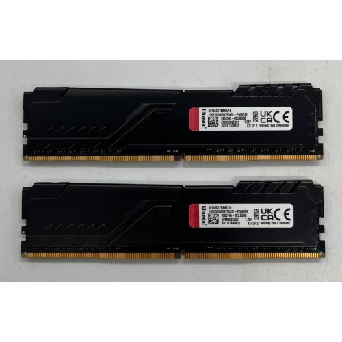 Озп Kingston DDR4 16GB (2x8GB) 3600Mhz FURY Beast Black (KF436C17BBK2/16) (Відновлено продавцем, 677525) купити з перевіркою сумісності: огляд, характеристики, ціна у Києві, Львові, Вінниці, Хмельницькому, Івано-Франківську, Україні | інтернет-магазин TELEMART.UA фото