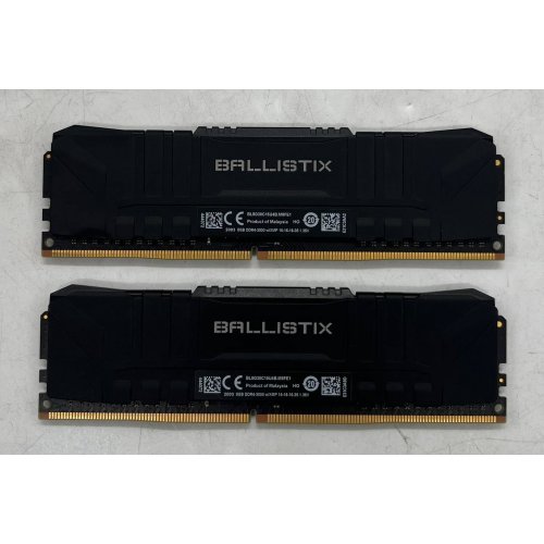 Озп Crucial DDR4 16GB (2x8GB) 3000Mhz Ballistix Black (BL2K8G30C15U4B) (Відновлено продавцем, 677529) купити з перевіркою сумісності: огляд, характеристики, ціна у Києві, Львові, Вінниці, Хмельницькому, Івано-Франківську, Україні | інтернет-магазин TELEMART.UA фото