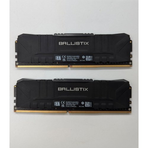 Озп Crucial DDR4 16GB (2x8GB) 3200Mhz Ballistix Black (BL2K8G32C16U4B) (Відновлено продавцем, 677534) купити з перевіркою сумісності: огляд, характеристики, ціна у Києві, Львові, Вінниці, Хмельницькому, Івано-Франківську, Україні | інтернет-магазин TELEMART.UA фото