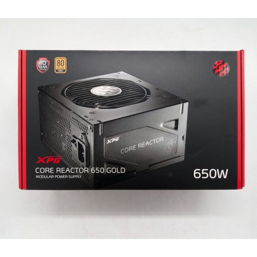 Блок живлення XPG Core Reactor 650W (COREREACTOR650G-BKCEU) Black (Відновлено продавцем, 677710) купити з перевіркою сумісності: огляд, характеристики, ціна у Києві, Львові, Вінниці, Хмельницькому, Івано-Франківську, Україні | інтернет-магазин TELEMART.UA фото