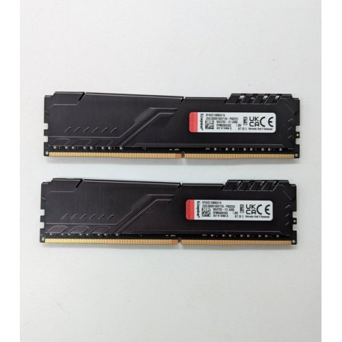 Озп Kingston DDR4 16GB (2x8GB) 3200Mhz FURY Beast Black (KF432C16BBK2/16) (Відновлено продавцем, 677714) купити з перевіркою сумісності: огляд, характеристики, ціна у Києві, Львові, Вінниці, Хмельницькому, Івано-Франківську, Україні | інтернет-магазин TELEMART.UA фото