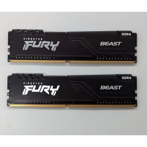 Озп Kingston DDR4 16GB (2x8GB) 3200Mhz FURY Beast Black (KF432C16BBK2/16) (Відновлено продавцем, 677714) купити з перевіркою сумісності: огляд, характеристики, ціна у Києві, Львові, Вінниці, Хмельницькому, Івано-Франківську, Україні | інтернет-магазин TELEMART.UA фото