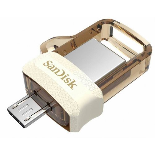 Купить Накопитель SanDisk Ultra Dual Drive 64GB USB 3.0 OTG White Gold (SDDD3-064G-G46GW) - цена в Харькове, Киеве, Днепре, Одессе
в интернет-магазине Telemart фото