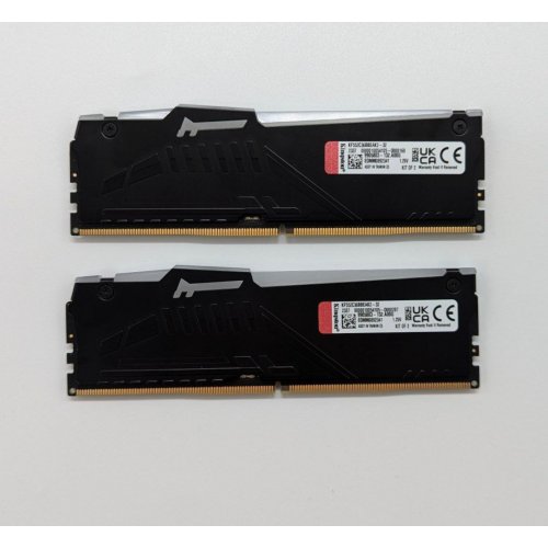 Купить Озу Kingston DDR5 32GB (2x16GB) 5200Mhz FURY Beast RGB (KF552C36BBEAK2-32) (Восстановлено продавцом, 677782) с проверкой совместимости: обзор, характеристики, цена в Киеве, Днепре, Одессе, Харькове, Украине | интернет-магазин TELEMART.UA фото