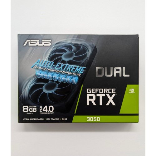 Купить Видеокарта Asus Dual GeForce RTX 3050 8192MB (DUAL-RTX3050-8G) (Восстановлено продавцом, 677818) с проверкой совместимости: обзор, характеристики, цена в Киеве, Днепре, Одессе, Харькове, Украине | интернет-магазин TELEMART.UA фото