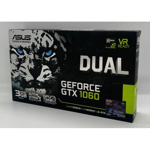 Купить Видеокарта Asus GeForce GTX 1060 Dual 3072MB (DUAL-GTX1060-3G) (Восстановлено продавцом, 677836) с проверкой совместимости: обзор, характеристики, цена в Киеве, Днепре, Одессе, Харькове, Украине | интернет-магазин TELEMART.UA фото